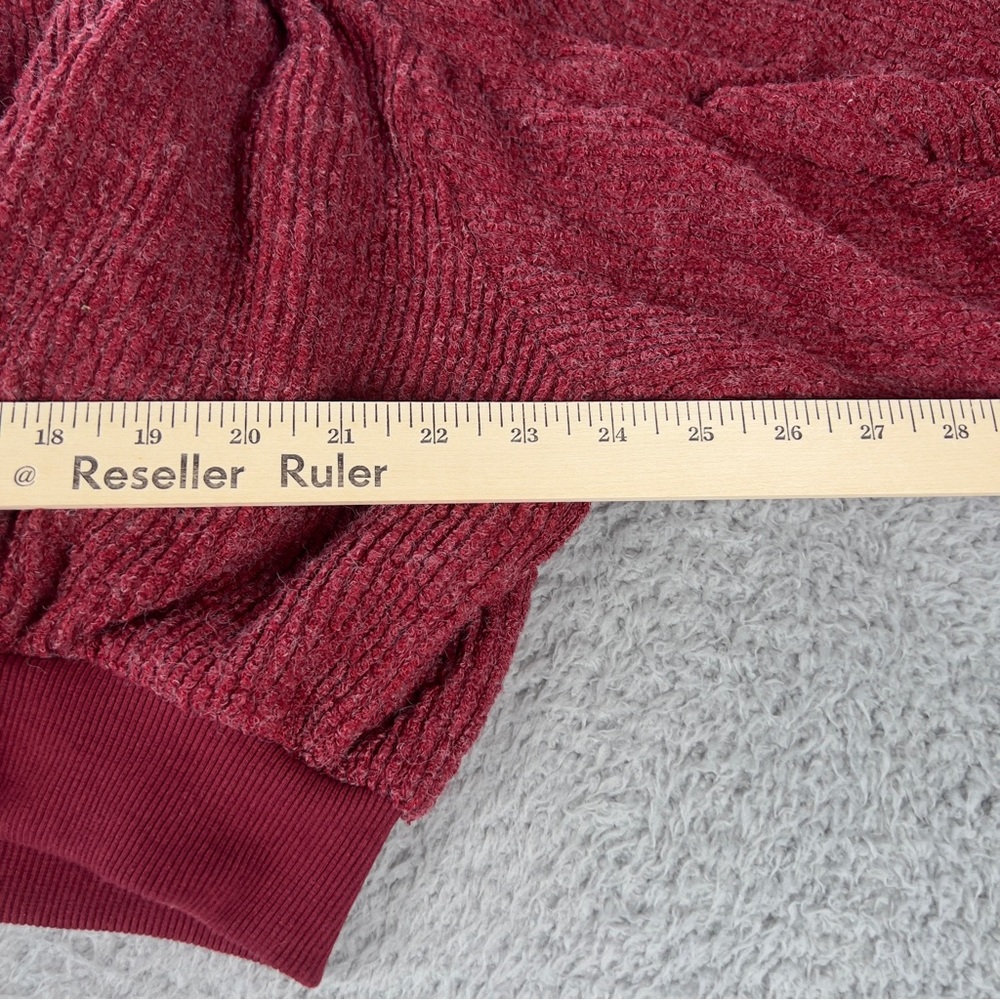 POL Sweater Womens Small Red Cropped Full Zip Oversized Patch Embellishment - Picture 10 of 10